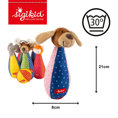 SIGIKID 49520 Kegelspiel Soft PlayQ Mädchen und Jungen Babyspielzeug empfohlen ab 3 Monaten mehrfarbig