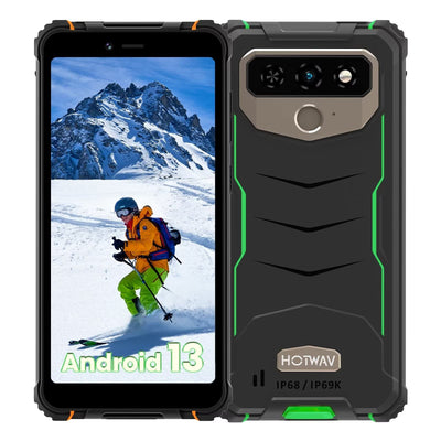 HOTWAV T5 MAX (2023) Android 13 Outdoor Handy, 6050mAh 4GB/64GB/1TB Erweiterbar 6.0 Zoll HD+ Display Outdoor Smartphone Ohne Vertrag Günstige, 13MP+5MP Dual SIM 4G Handy-Face ID/NFC/Fingerabdruck/IP68