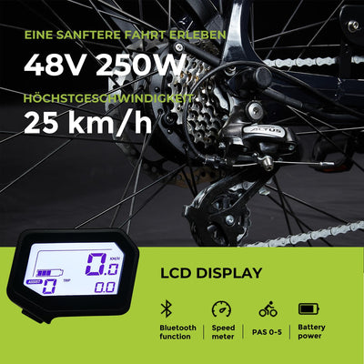 DERUIZ E-Bike 28 Zoll E Bike Damen Elektrofahrrad Herren Pedelec Citybike, 250W/48V/13,4AH 40N.m BAFANG Motor, Trekking Ebike Cityrad für Damen, 25km/h, QUARTZ Grey