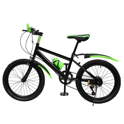 VonVVer 20 Zoll Kinderfahrrad Mountainbike 7 Gang Einstellbar Kinder MTB Fahrrad für Jungen und Mädchen (Grün)