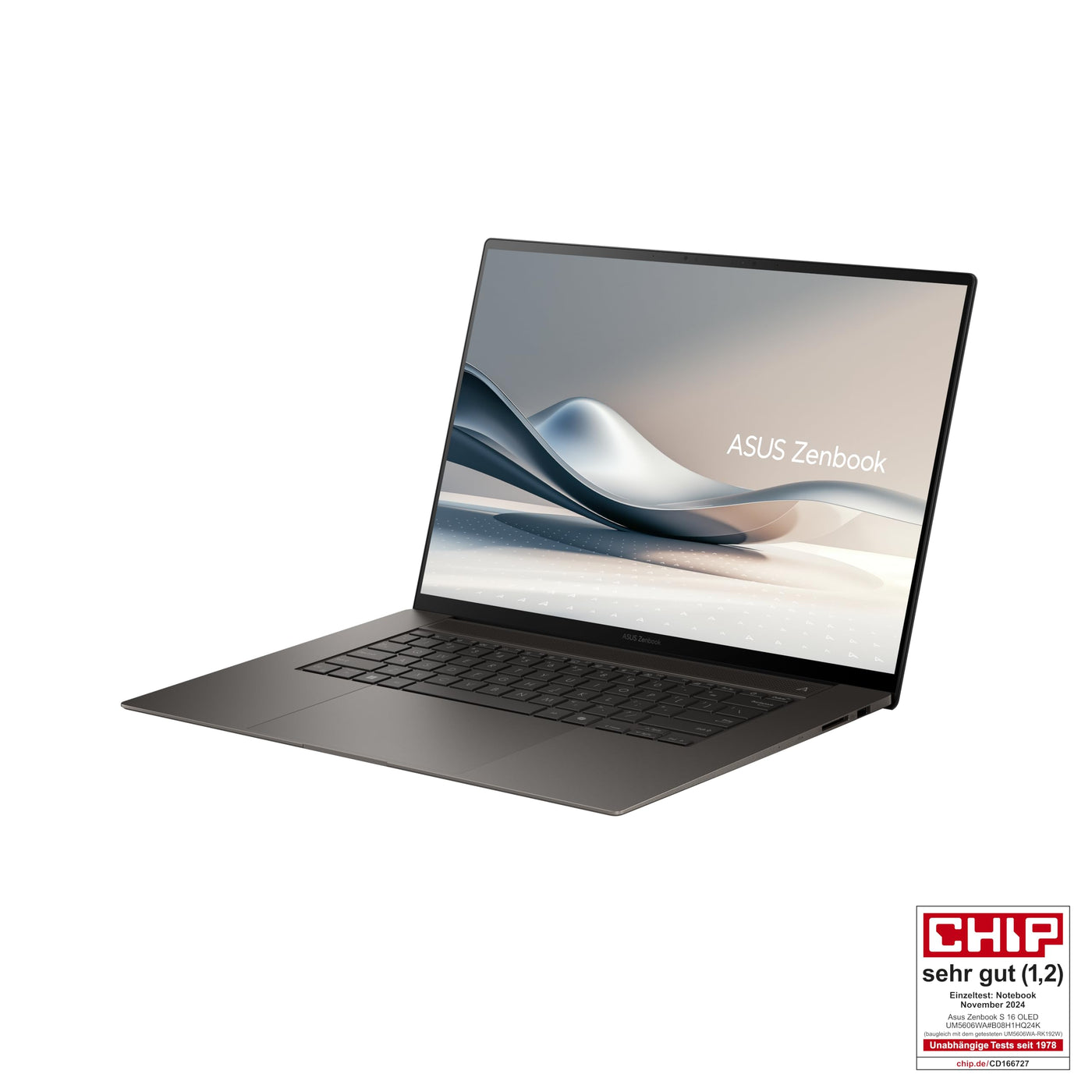 ASUS Zenbook S 16 UM5606WA Laptop | Copilot+ PC | 16" 2,8k WQXGA + OLED 16:10 Display | AMD Ryzen AI 9 365 | 24GB RAM | 1TB SSD | AMD Radeon 880M | Win11 Home | QWERTZ | Zumaia Gray