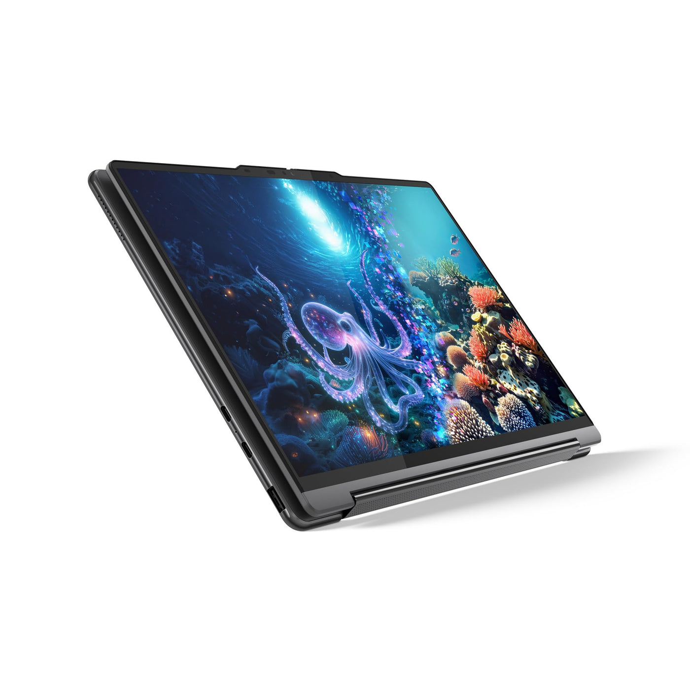 Lenovo Yoga 9i 2-in-1 Aura Edition Laptop | Copilot+ PC AI | 14" WQUXGA OLED Touch Display | Intel Core Ultra 7 | 32GB RAM | 1TB SSD | Intel Arc 140V Grafik | Windows 11 Home | QWERTZ | Luna Grau