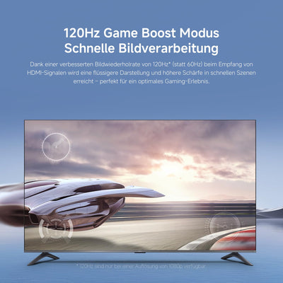 Xiaomi F Pro, 75 Zoll (190 cm), 4K UHD QLED, Smart TV, Fire TV, Triple Tuner DVB-C/S/S2/T/T2, HDR10+, Game Boost mode 120Hz, MEMC, Sprachsteuerung mit Alexa, 2GB+32GB, Kompatibel mit Apple AirPlay