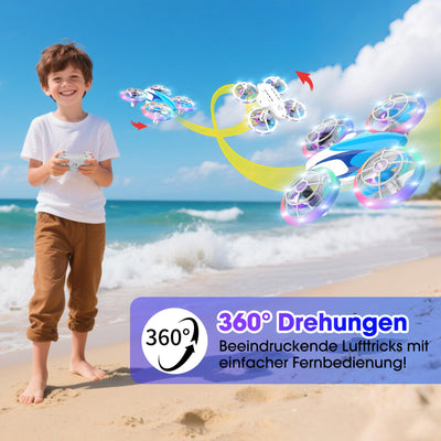 Nigecue Mini Drohne für Kinder Spielzeug ab 6 7 8 9 10+ Jahre, RC Flugzeug Drone mit 3 Akkus, 360°Flips, LED Lichter für Indoor Outdoor, Geschenk für Anfänger Jungen Mädchen