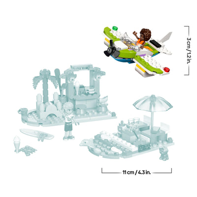 LEGO Friends Kreativer Reisekoffer, Bauspielzeug, BAU- und Spielset für Rollenspiele, Geschenk für Mädchen ab 5 Jahren, 2 Minifiguren der Charaktere, Tierfiguren, 1 Hund und 1 Delfin 42672