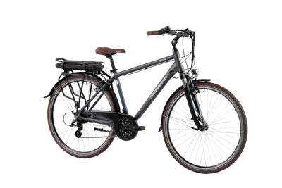 F.lli Schiano E-Ride, E Bike Trekking 28 Zoll, 36V 10.4Ah Abnehmbarer Akku, Motor 250W 40Nm, Trekking EBike für Herren, Schwarz