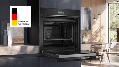 Siemens HB774G1B1, iQ700 Smarter Einbau-Backofen, 60 x 60 cm, Made in Germany, Schwarz, activeClean Pyrolyse & humidClean Hydrolyse, Air Fry, Automatikprogramme, Farbiger Touchscreen