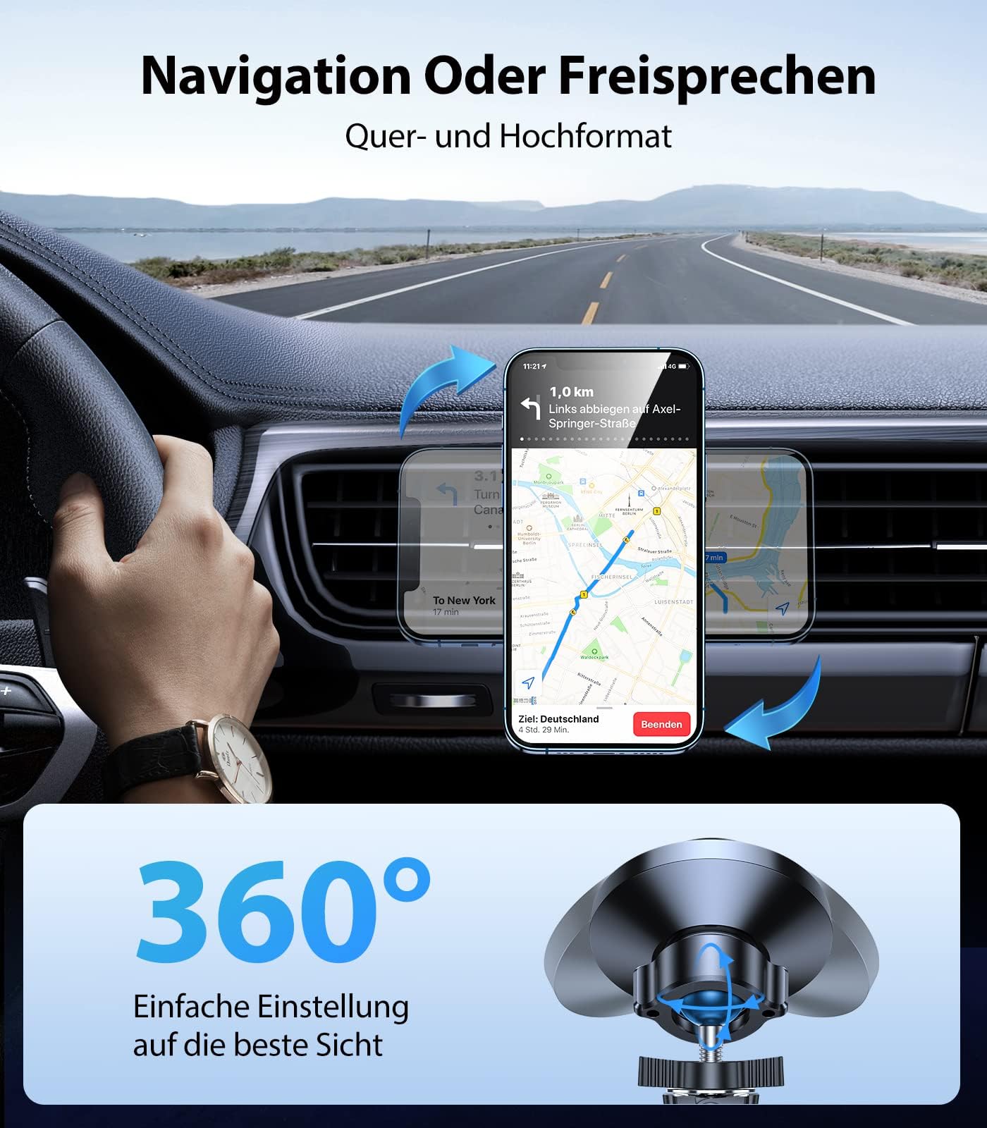 VICSEED Handyhalterung Auto Magnet Lüftung für Magsafe Autohalterung [Starker Magnet mit 20 xN55] Magnetische KFZ Handy Halterung Kompatibel für iPhone 17 16 15 14 13 12 Pro Max Samsung S25 Ultra