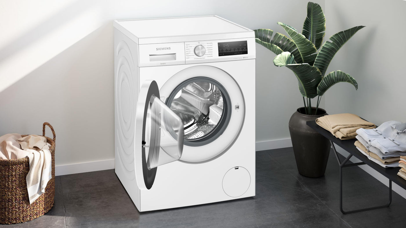 Siemens WU14UT42, iQ500 Waschmaschine, 9kg, 1400 UpM, Unterbaufähig, Extra stromsparend und leise, varioSpeed für kürzere Programme, LED-Display, Outdoor-Programm, Nachlegefunktion, aquaStop