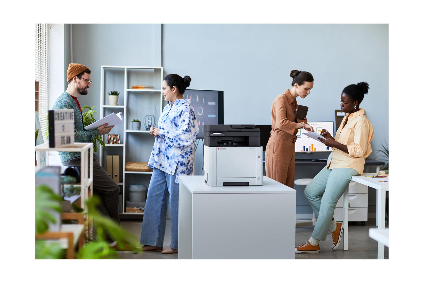 Kyocera Ecosys MA2101cfx Farblaserdrucker Multifunktionsgerät. Drucker Scanner Kopierer, Faxgerät. Multifunktionsdrucker inkl. LAN, USB 2.0 und Mobile-Print-Funktion
