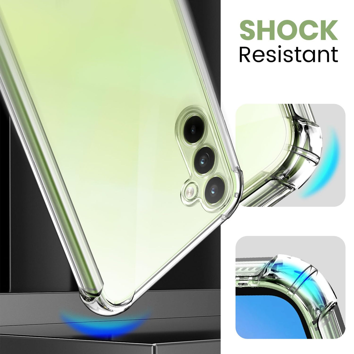 New&Teck Handyhülle hülle für Samsung Galaxy A35 5G + 2 Hartglas-Displayschutz, Schutzhülle aus weichem TPU-Silikon, Bumper mit verstärkten Ecken, klarer Schutz.
