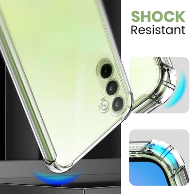 New&Teck Handyhülle hülle für Samsung Galaxy A35 5G + 2 Hartglas-Displayschutz, Schutzhülle aus weichem TPU-Silikon, Bumper mit verstärkten Ecken, klarer Schutz.