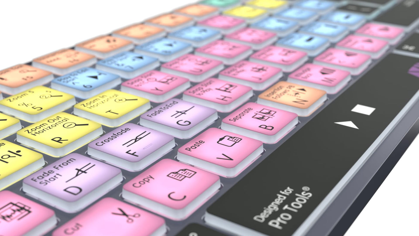 LOGICKEYBOARD Kabellose Hintergrundbeleuchtung "Titan" für das Komponieren in Avid Pro Tools auf Mac • p/n LKB-PT-TM-UK