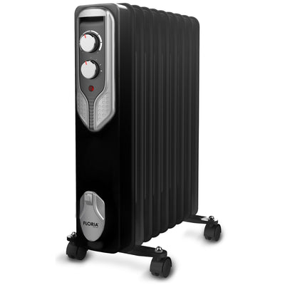 Öl Radiator 9 Rippen | 2000 Watt | 3 Stufen | Energiesparend | Ölradiator | Radiator Heizung | Heater | Heizgerät | Paneelheizkörper | Elektroheizung | Öl-Radiator | Heizkörper | Mini Heizung