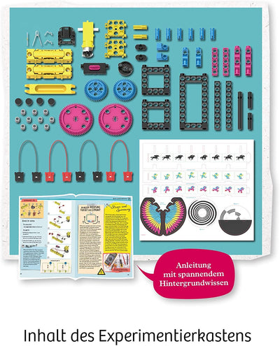 KOSMOS 620707 Electro Power – Einstieg in die Welt der Elektrizität, Amazon Exklusiv, Technik Experimentierkasten für Kinder ab 8 Jahre, Elektronik Baukasten mit 5 motorisierten Modellen