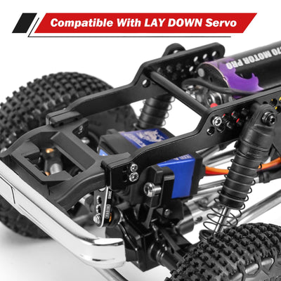 INJORA Aluminium Universal LCG Chassis-Rahmen Kit für 1/18 TRX4M Standard-Karosserien Defender Bronco High Trail K10 F150 Lay Down Servos