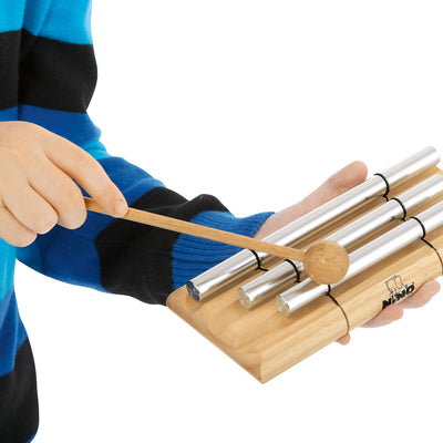 Nino Percussion Energy Chimes Musikinstrument – mit 3 Klangstäben – inklusive Schlägel – für Kinder ab 3 Jahren – Holz und Aluminium, Natur (NINO580)