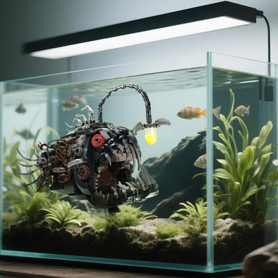 Mechanical Laternenfisch Klemmbausteine Bausteinen.Kompatibel Mit Lego Tier Lantern Fish – STEM Perfekte Ozean-Moc Deko für Zuhause/Büro. Geschenk für Kinder und Erwachsene ab 8-16 1038PCS