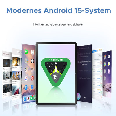 DOOGEE U11 Pro Android 15 Tablet 11 Zoll, 30GB RAM+256GB ROM (2TB TF) 8580mAh,90-Hz-Display, Unisoc T7200 Octa Core Tablet PC, 13MP+5MP, 5G WiFi/Widevine L1/ GPS/Face ID/OTG [Grau]