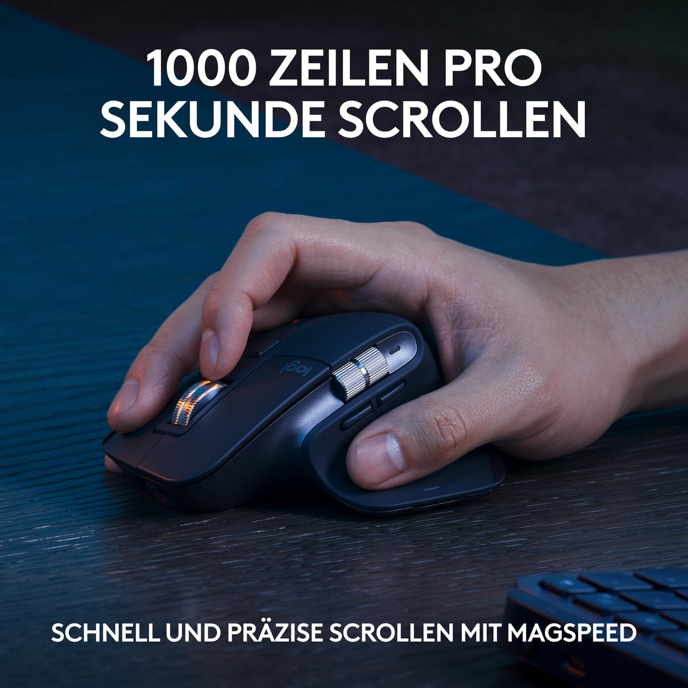 Logitech MX Keys S Combo: Leistungsstarke kabellose Tastatur und Maus mit Handablage,Customizable Illumination, Fast Scrolling,Bluetooth, für Windows/Linux/Chrome/Mac- Graphit, Deutsches QWERTZ-Layout