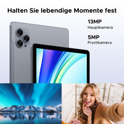 DOOGEE Tab G6 Android 16 Tablet 11 Zoll, 30GB RAM + 256GB ROM Tablet mit SIM Card Slot, 90Hz Display, Unisoc T7250 8000mAh Akku Tablets PC, Widevine L1, 13MP, 4G LTE, 3,5mm Audio/5G WiFi/Face ID/GPS