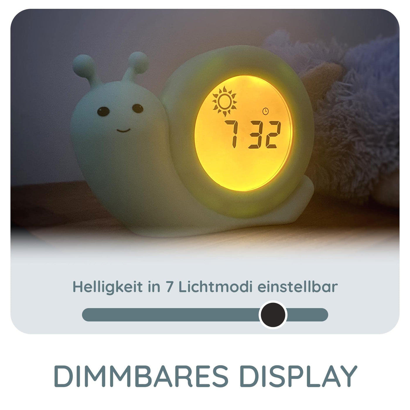 Alecto BC100BUNNY - pädagogischer Schlaftrainer, Nachtlicht und Wecker, Hase (Minzgrün)