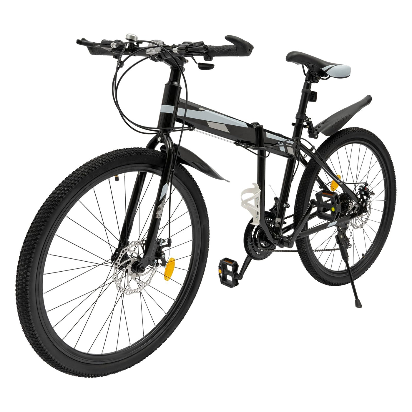 AOOUNGM 26 Zoll Mountainbike Erwachsenen, 21 Gang Fahrrad Jungen, Klappbares Hochkohlenstoffhaltiger Stahl MTB, Mountainbike für Damen & Herren