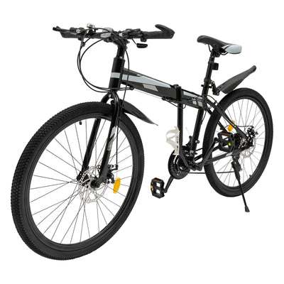 AOOUNGM 26 Zoll Mountainbike Erwachsenen, 21 Gang Fahrrad Jungen, Klappbares Hochkohlenstoffhaltiger Stahl MTB, Mountainbike für Damen & Herren