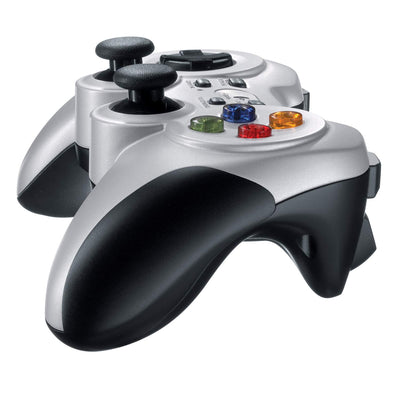 Logitech F710 kabelloses Gamepad, Spiele-Controller mit Konsolenartigem Layout, 4 Tasten D-Pad, Komfortable Griffflächen, PC - Grau/Schwarz