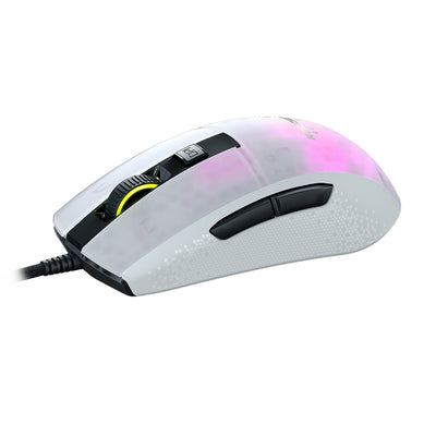 Roccat Burst Pro - Extrem leichte Optical Gaming Maus (hohe Präzision, Optischer Owl-Eye Sensor (100 bis 16.000 Dpi), RGB AIMO LED Beleuchtung, 68g leicht, Designt in Deutschland), weiß