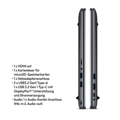 MEDION E15223 39,6 cm (15,6 Zoll) Full HD Laptop (Intel N100, 128GB PCIe SSD, Intel UHD, 4GB DDR5 RAM, WLAN, Win 11 Home S-Modus)