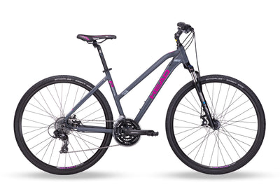 HEAD Damen I-Peak I Crossbike, Grau matt/pink, 54 cm