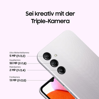 Samsung Galaxy A14 LTE Android Smartphone ohne Vertrag, 64 GB, 4 GB RAM, 6,6 Zoll Dynamic AMOLED Display, 5.000 mAh Akku, Black, Handy inkl. 30 Monate Herstellergarantie [Exklusiv bei Amazon]