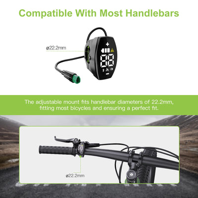 Varstrom VD03 Display für BAFANG-Kit – Kompatibel mit M200 M400 M500 M600 M620 M420 M510 M625 M325 M225 Mittelmotoren und den neuesten 2025 BBS01B BBS02B HD Kits (Dreieck-Stecker)