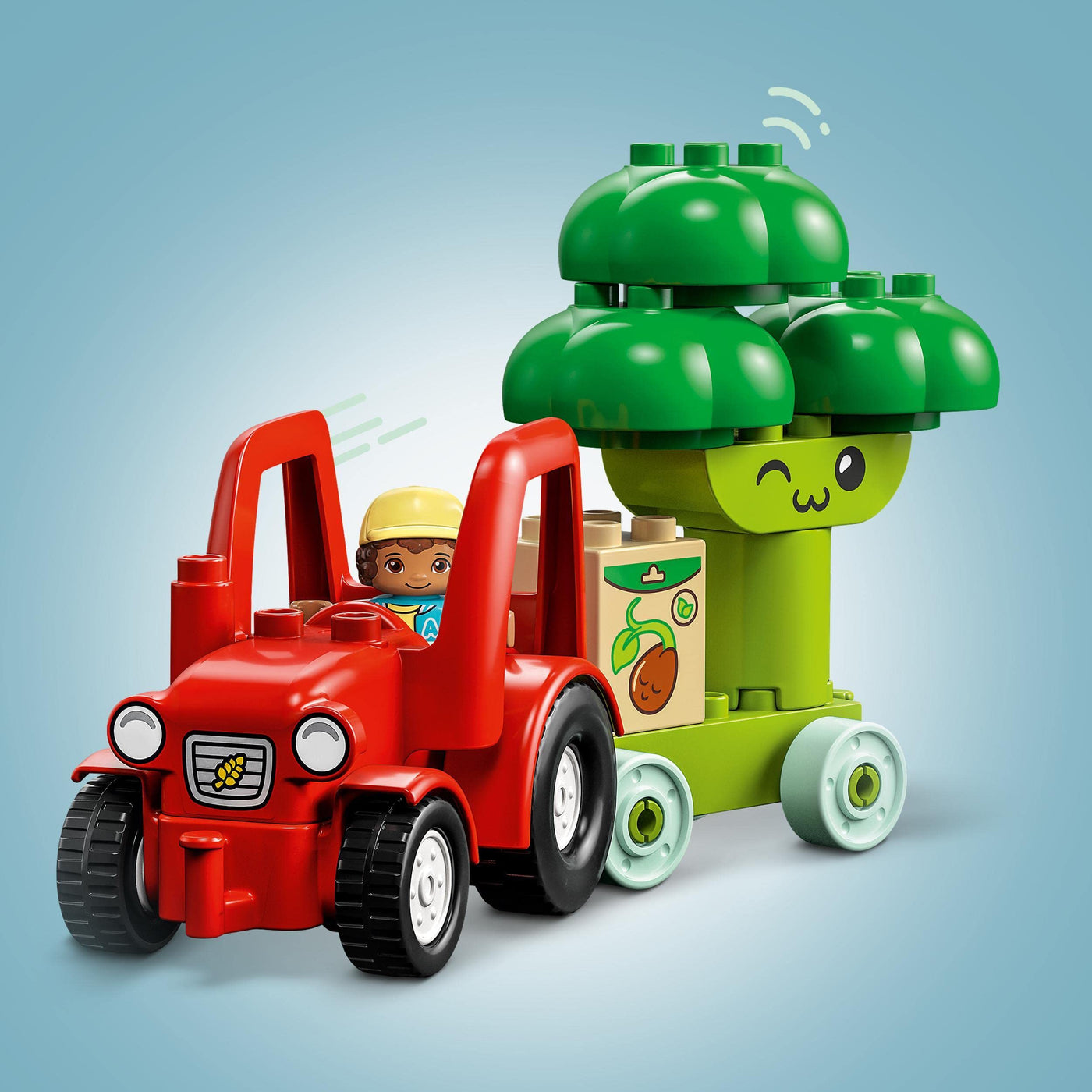 LEGO DUPLO My First Obst- und Gemüse-Traktor, Geschenk Spielzeug zum Basteln, Sortieren und Stapeln für Babys und Kleinkinder im Alter ab 1,5 Jahren, Lernspielzeug 10982