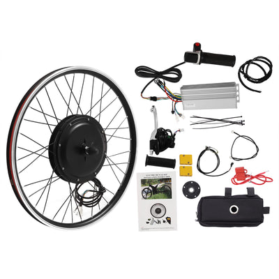 GramStudio 26 Zoll Ebike Umbausatz, 48V 1000W E-Bike Vorderrad Umbausatz Kit, Electric Bicycle Nachrüstsatz, 440RPM, 55km/h, 45N. M, Brushless Motor (Reifen Nicht Enthalten)