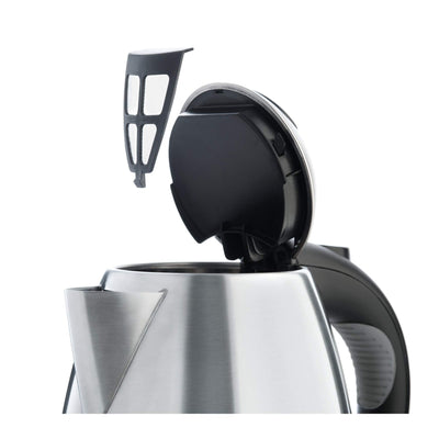 WMF Stelio Wasserkocher Edelstahl 1,7l, elektrischer Wasserkocher mit Kalkfilter, 2400 W, Wasserstandanzeige beleuchtet, edelstahl matt