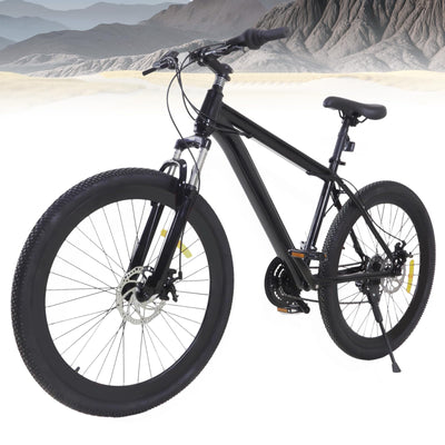 Shiyinge 26" 21-Gang Fahrrad Mountainbike MTB Siebenteiliges Positionierschwungrad Jungen MäDchen Erwachsene City Bike Bicycle Mit Lenker Geeignete Unisex Kohlenstoffstahl FahrräDer Leichtgewicht