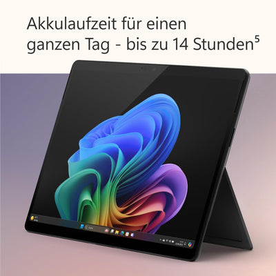 Microsoft Surface Pro | Copilot+ PC | 13” OLED Touchscreen | Snapdragon® X Elite (12 Kerne) | 16GB RAM | 256GB SSD | neuestes Modell, 11. Edition | Schwarz | exklusiv auf Amazon