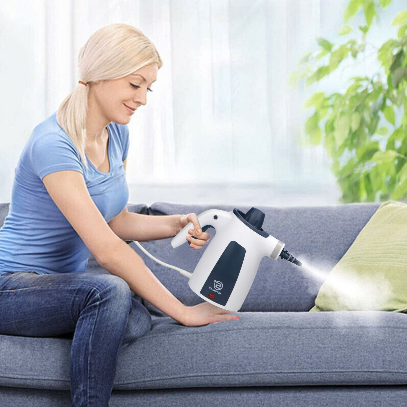 Superlex 10-in-1 Dampfreiniger Handgerät für die Reinigung, Tragbarer Handdampfreiniger 3,5 bar Dampfdruck, Hochdruckreiniger für Teppiche, Vorhänge, Küche Steam Cleaner