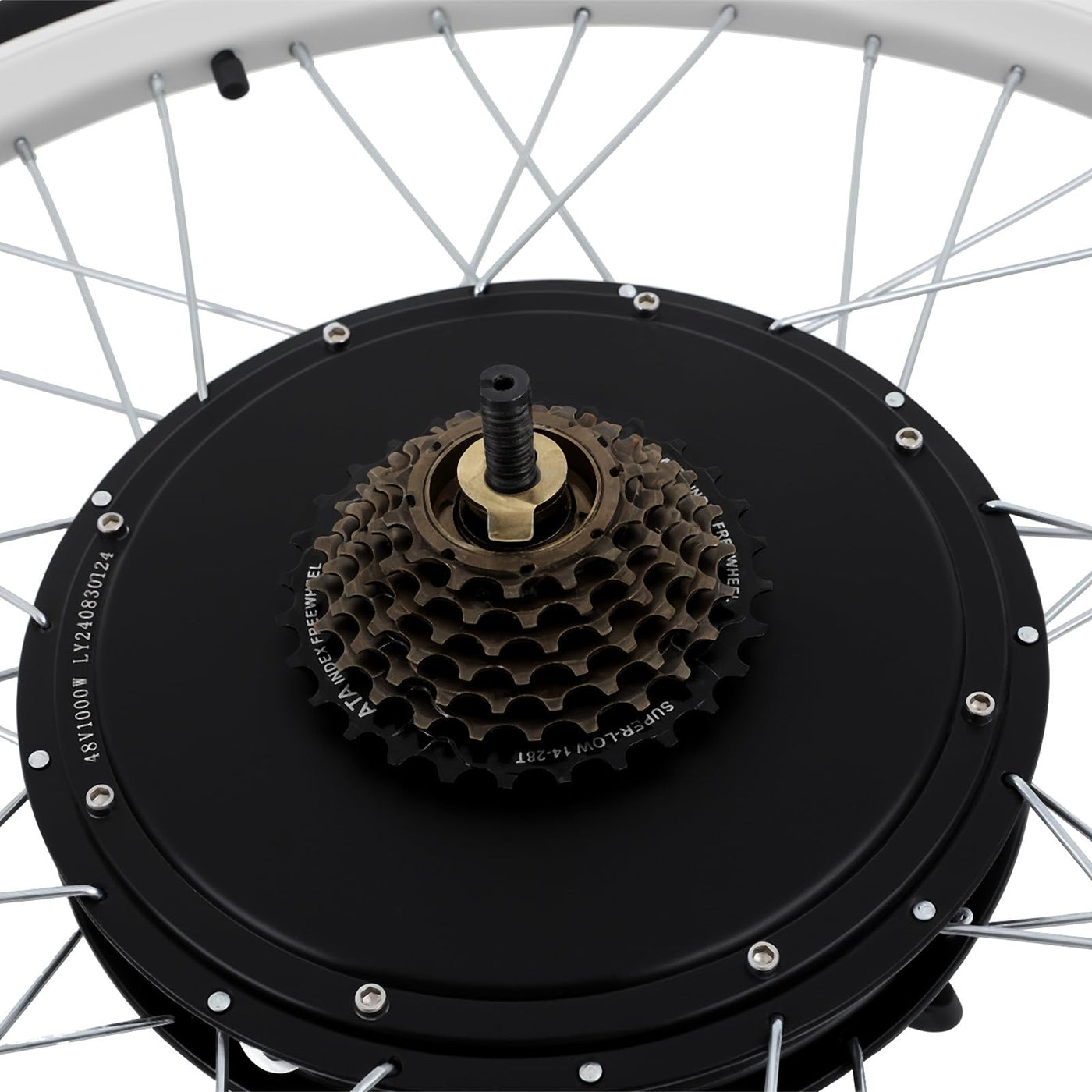 jiumxliu 26 Zoll 48V Ebike Umbausatz 1000W Elektrofahrrad Umbausatz Vorderrad Bürstenloser Getriebemotor Ebike Conversion Kit 31.05 km/h, 7-Stufen PAS, Tempomat, LCD-Display