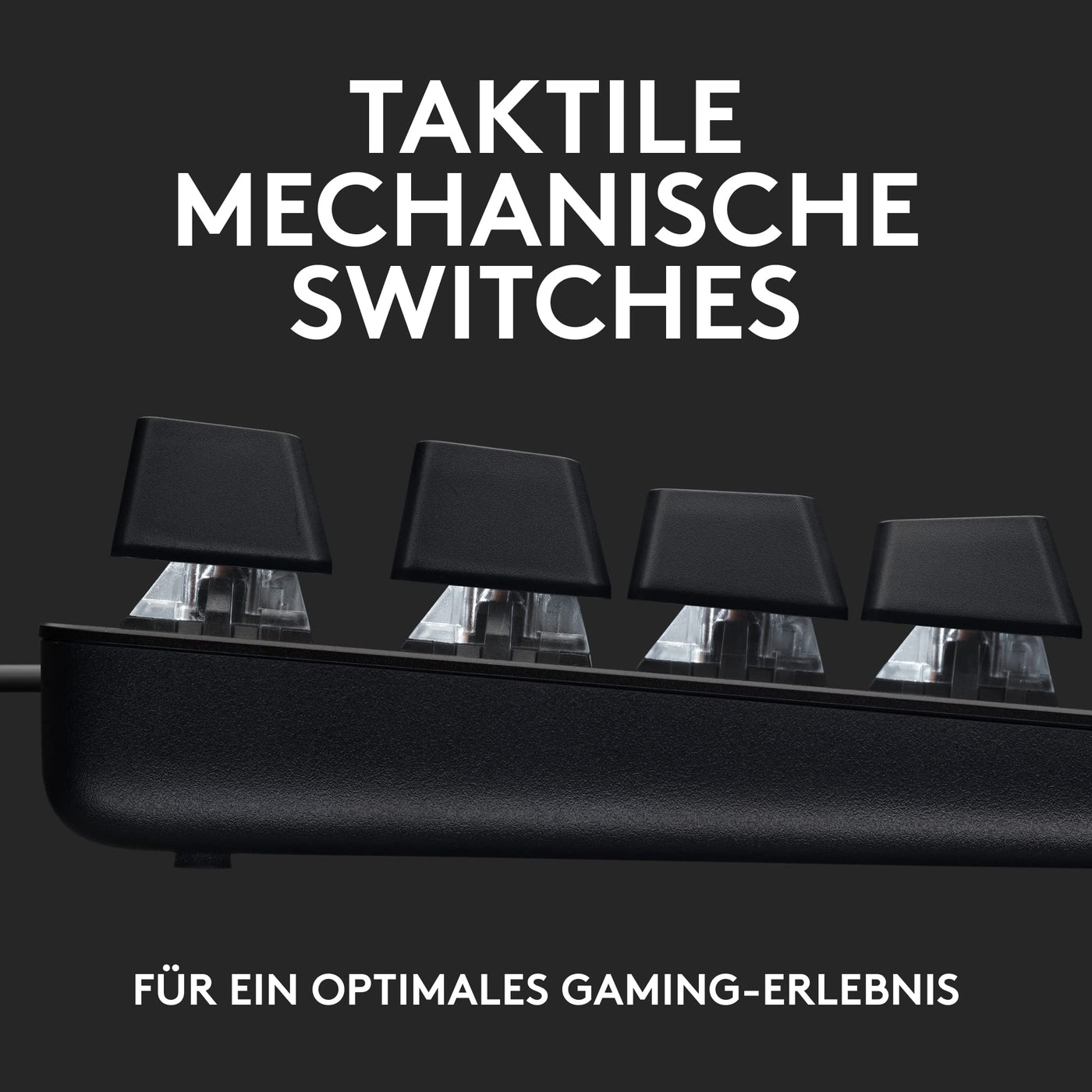 Logitech G413 SE Mechanische Gaming-Tastatur - Mit Hintergrundbeleuchtung, taktilen mechanischen Schaltern, Anti-Ghosting, Kompatibel mit Windows, macOS, Deutsches QWERTZ-Layout - Schwarz