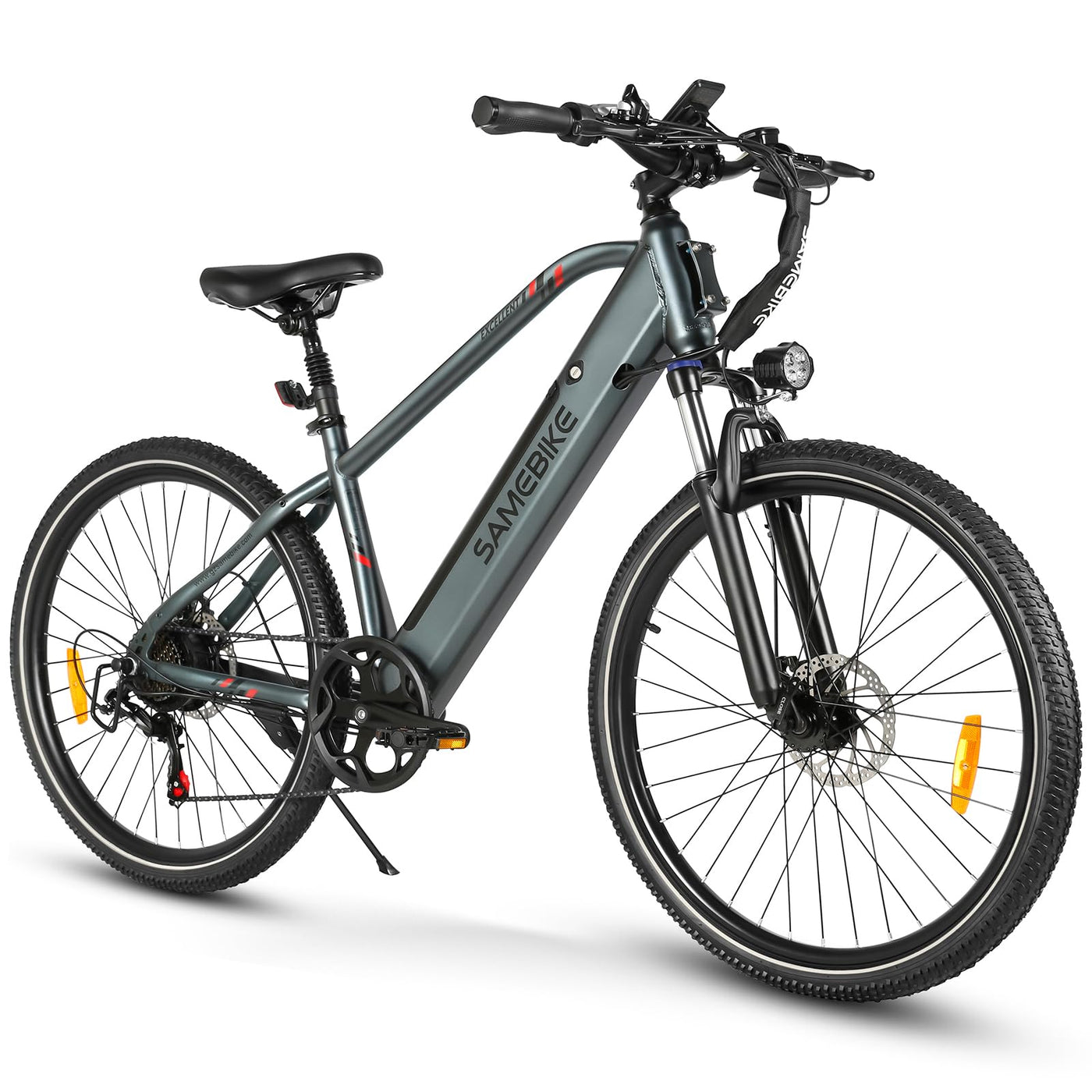 SAMEBIKE 27.5" E-Bike, Elektrofahrrad E-Bike Herren Damen mit 540Wh Akku, Bis zu 100KM, 250W Motor, E-Fahrrad mit 7-Gang-Getriebe, Pedelec Citybike EBike für Trekking RSA01 Men