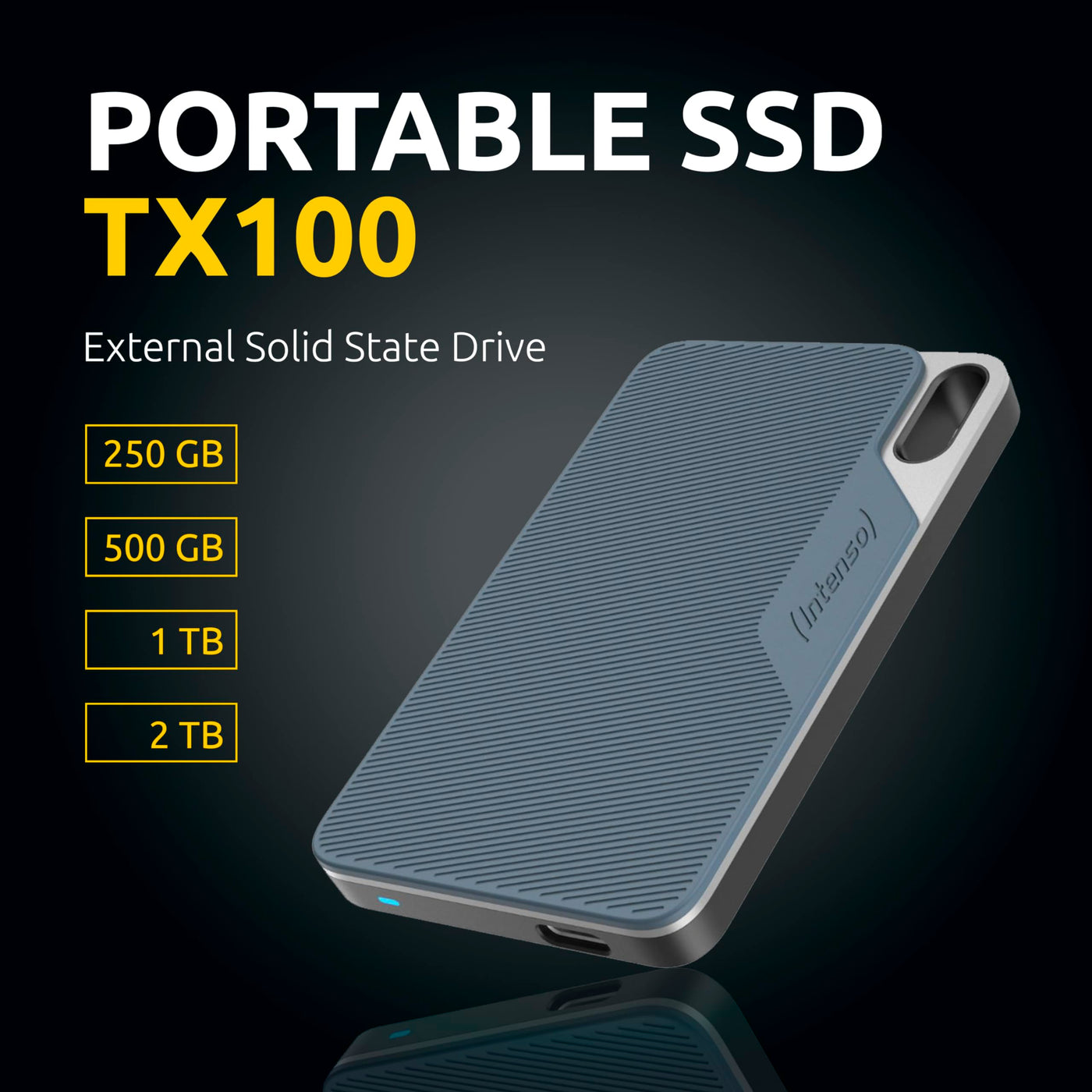 Intenso Externe SSD TX100, 1 TB Portable Solid State Drive, Super Speed USB 3.2 Gen 1x1, bis zu 500 MB/s: Amazon.de: Computer & Zubehör