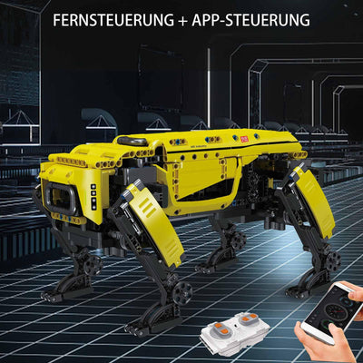 Mould King 15066 Technik Mechanischer Hund Bausteine Modell, 936 Teile Ferngesteuerte Roboter Hundespielzeug Bausatz, Klemmbausteine Bauset als Spielzeug/Geschenk