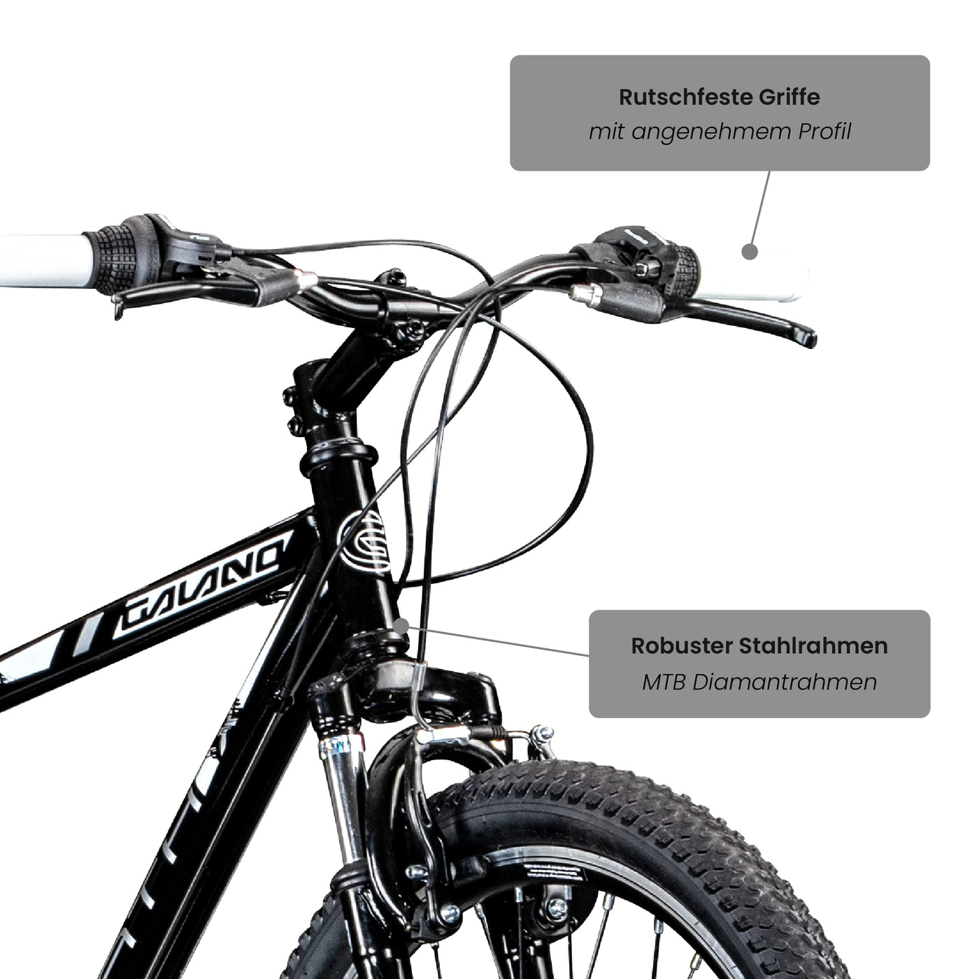 Galano Mountainbike Hardtail 26 Zoll Path MTB Fahrrad 21 Gang Mountain Bike 26" (schwarz/weiß, 46 cm)