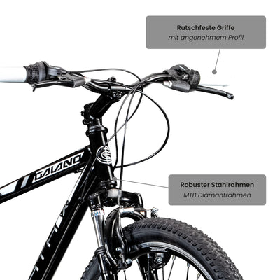 Galano Mountainbike Hardtail 26 Zoll Path MTB Fahrrad 21 Gang Mountain Bike 26" (schwarz/weiß, 46 cm)