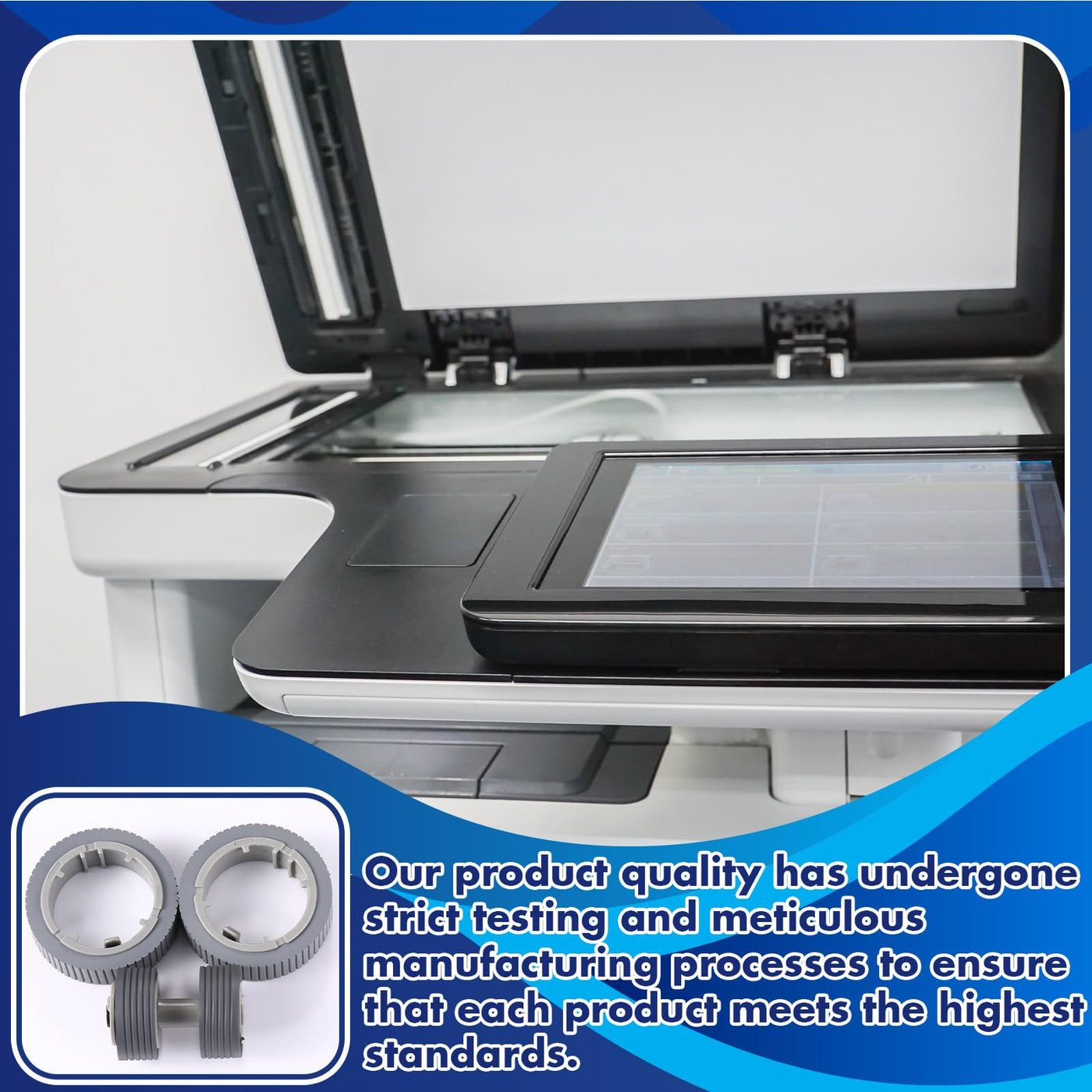 Threlaco Scanner Bremse und Pick Roller Set Scanner Papier Verbrauchsmaterial Kit Computer Scanner Zubehör Kompatibel mit Fi-7160 Fi-7260 Fi-7140 Fi-7240 Fi-7180 Fi-7280 Fi-7300nx Pa03670-0001