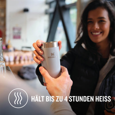 Stanley Aerolight Transit Thermobecher 0.35L - Hält 4 Stunden Heiß - Spülmaschinenfest - Kaffeebecher To Go Auslaufsicher - Kompatibel mit gängigen PKW-Getränkehalterungen - Thermosflasche - Fog