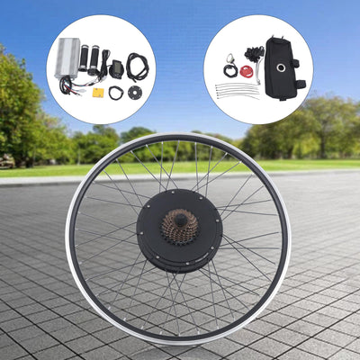 Queeucaer 28 Zoll 48V 1500W E-Bike Hinterrad Umbausatz LCD Motor Conversion Kit(außer Batterie)